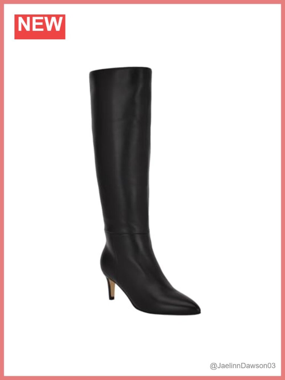 Knee-High Leather Stiletto Heel Dress Boots Pointy Toe Zip Closure